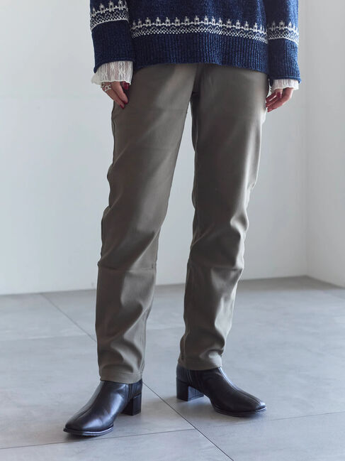 Samansa Mos2 blue「裏起毛ストレッチパンツ」|その他|