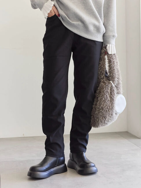 Samansa Mos2 blue「裏起毛ストレッチパンツ」|その他|