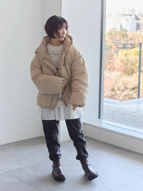 Samansa Mos2 blue「裏起毛ストレッチパンツ」|その他|