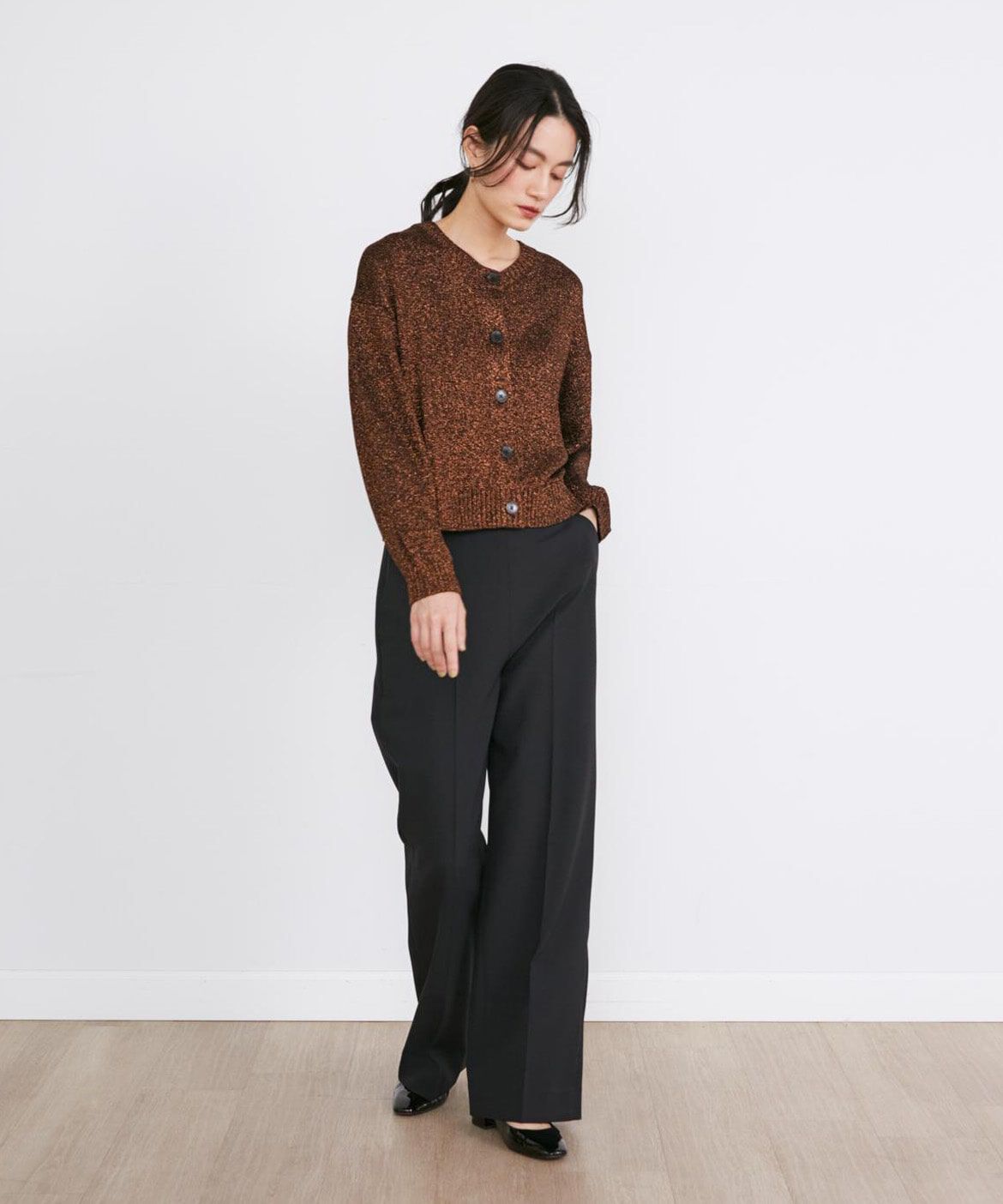 INED「《大きいサイズ》Aimee美脚ワイドパンツ」|その他|