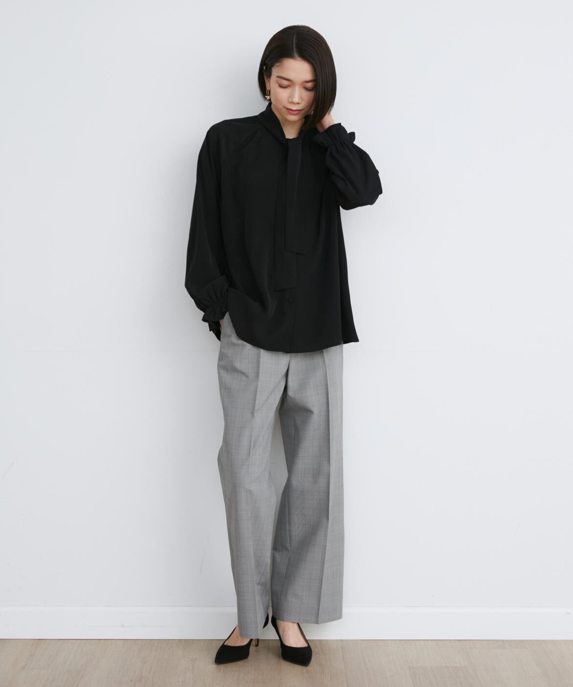 INED「《大きいサイズ》Aimee美脚ワイドパンツ」|その他|