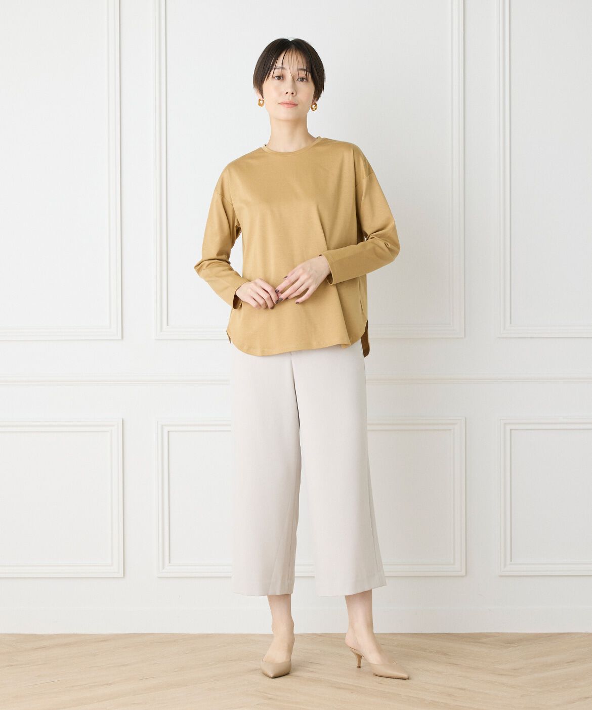 7-IDconcept.「スーピマコットンロングTシャツ」|Tシャツ・カットソー|