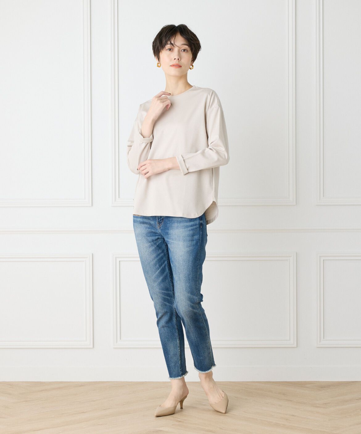 7-IDconcept.「スーピマコットンロングTシャツ」|Tシャツ・カットソー|