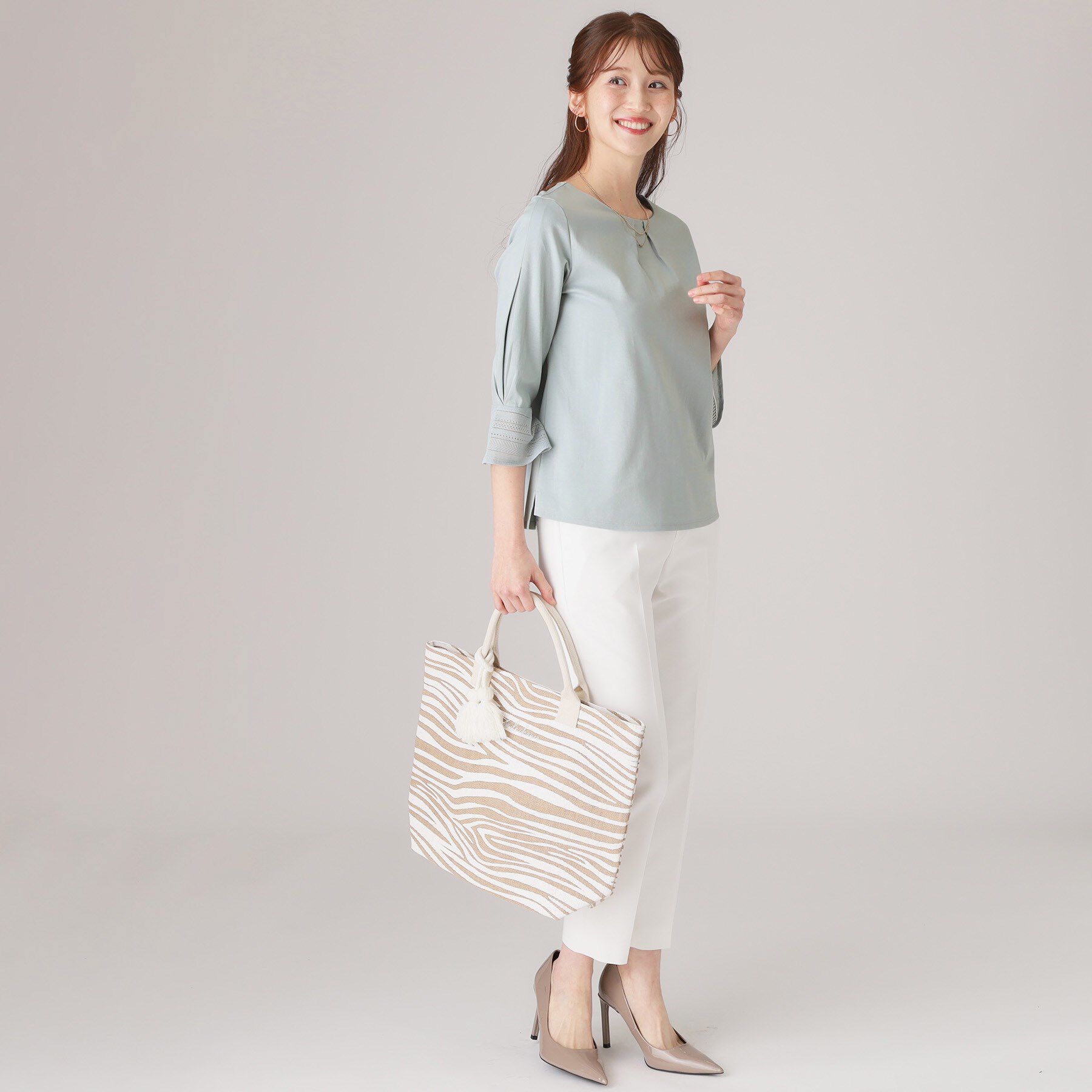 COUP DE CHANCE「【洗える／日本製／きれいめジャージ素材】レース使いプルオーバー」|シャツ・ブラウス|