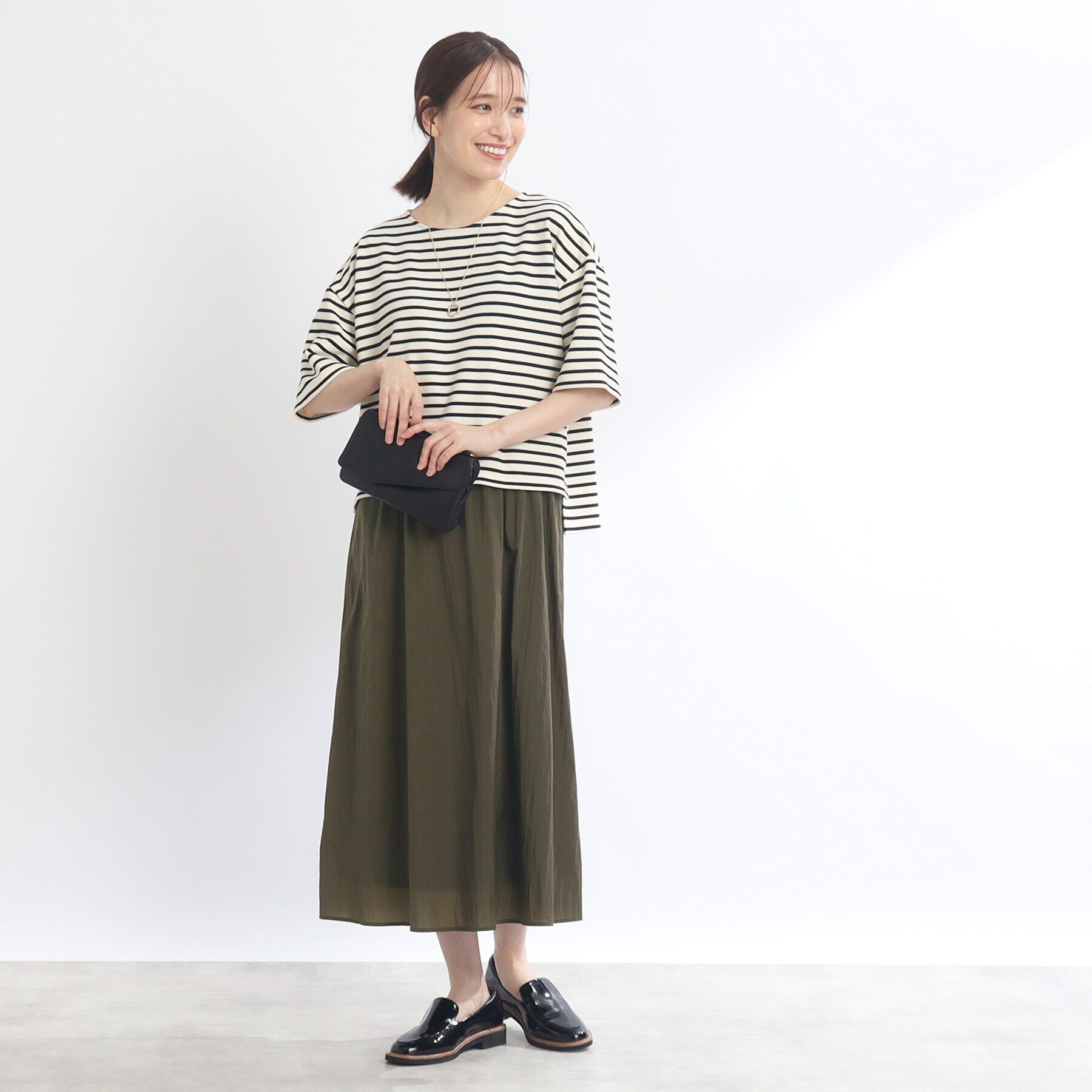 Reflect「【E‐QUALITY／手洗い可／セットアイテム】ボーダープルオーバー＋タンクトップワンピース」|ワンピース|