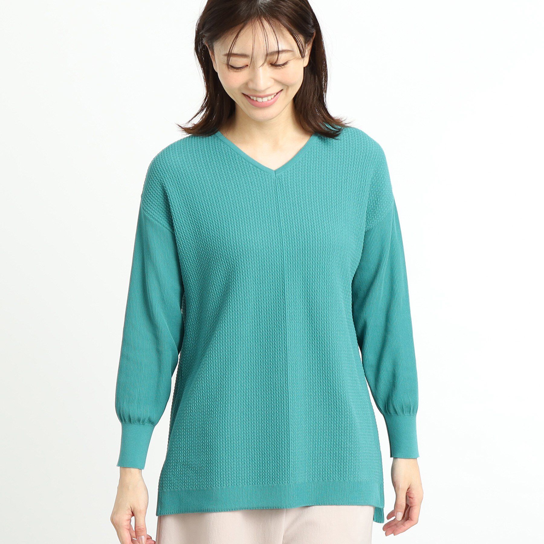 Reflect「【WEB先行カラーあり／ヒップ周りカバー】オフボディニット」|ニット・セーター|