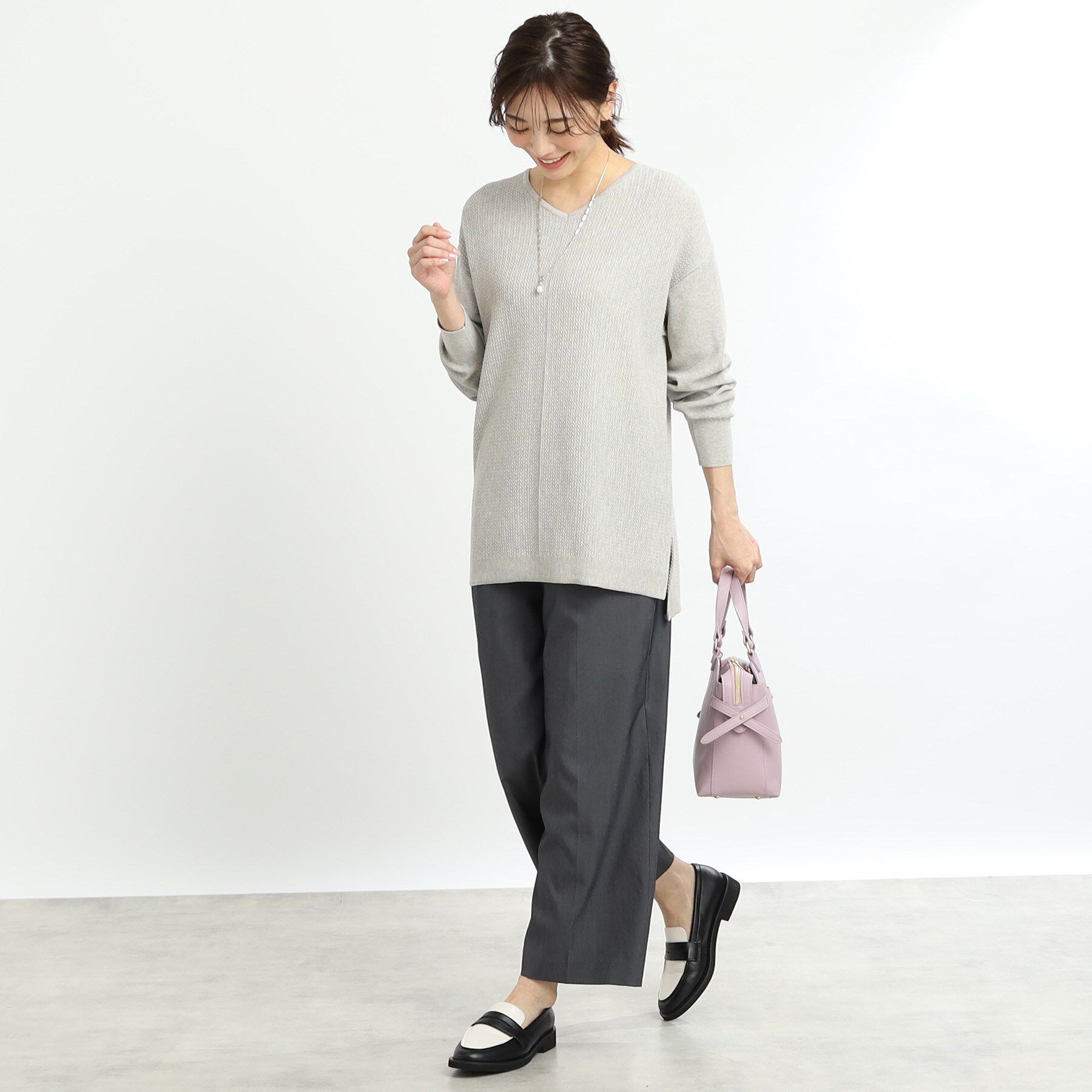 Reflect「【WEB先行カラーあり／ヒップ周りカバー】オフボディニット」|ニット・セーター|