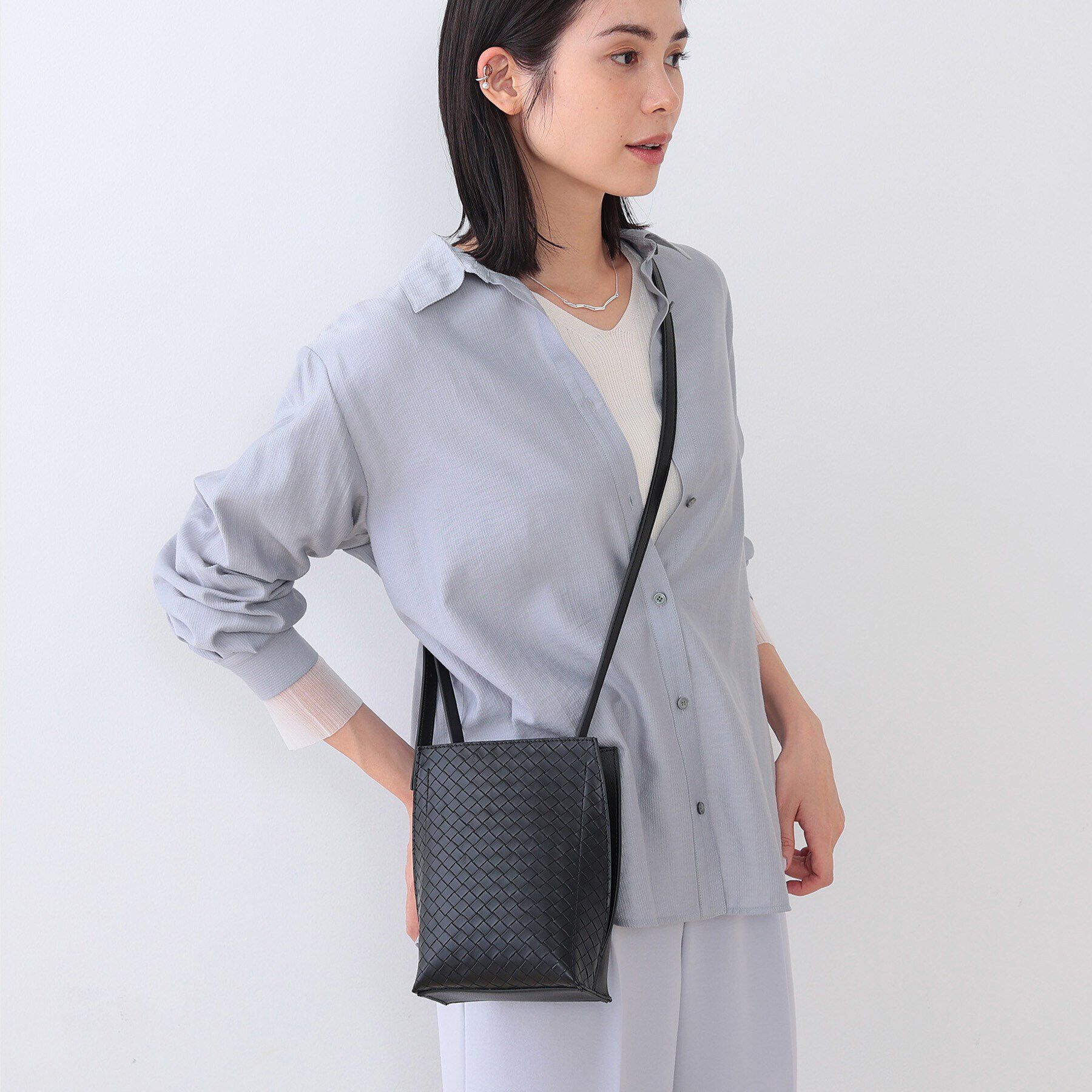 INDIVI「【合皮】ミニポシェットバッグ」|ショルダー・メッセンジャー|