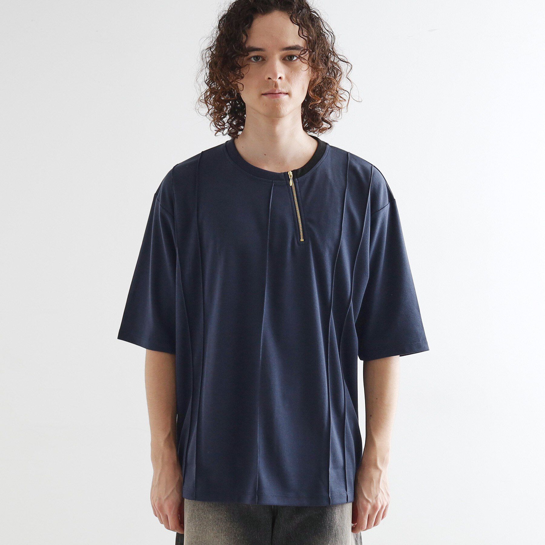 tk.TAKEO KIKUCHI「ストライプタックTシャツ」|Tシャツ・カットソー|