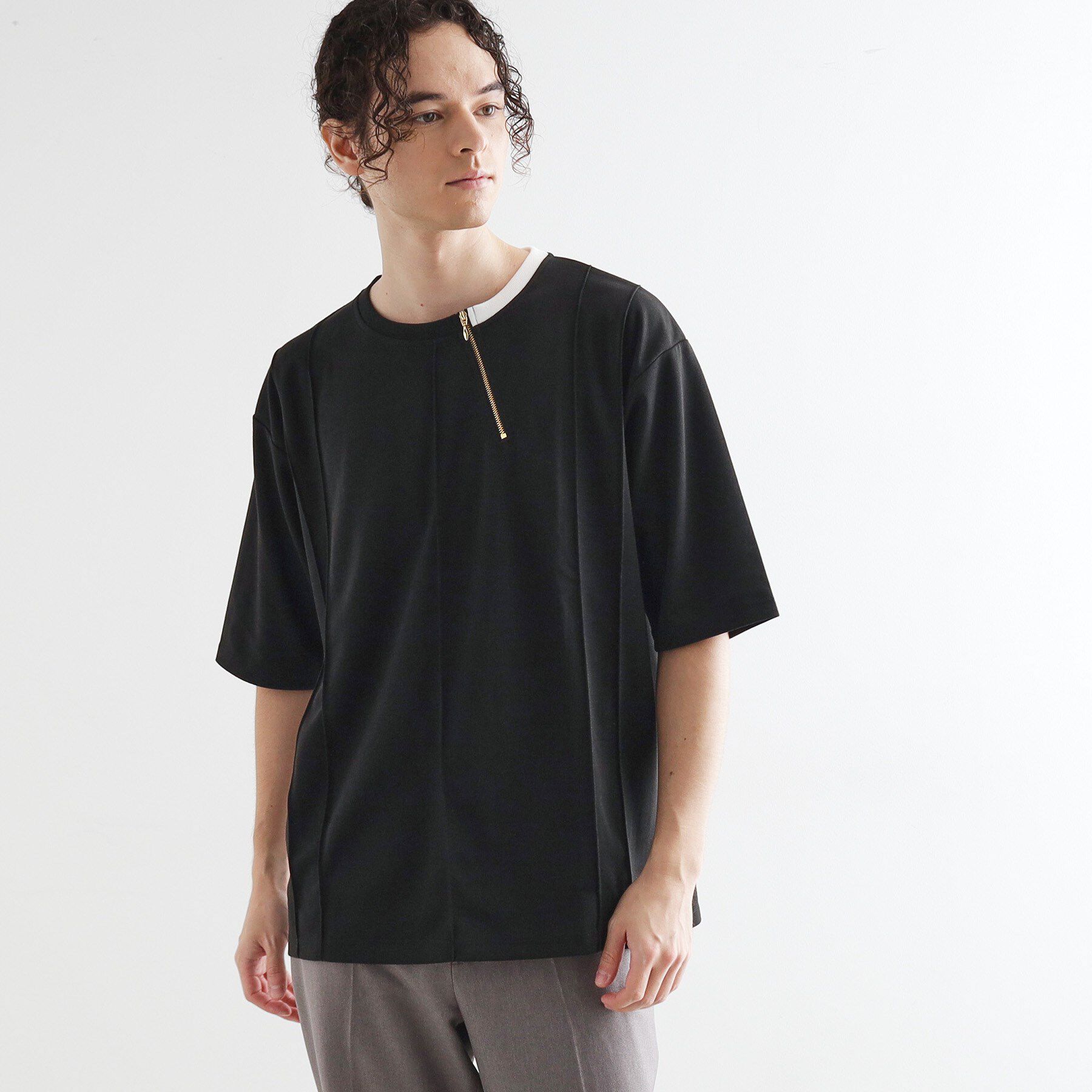 tk.TAKEO KIKUCHI「ストライプタックTシャツ」|Tシャツ・カットソー|