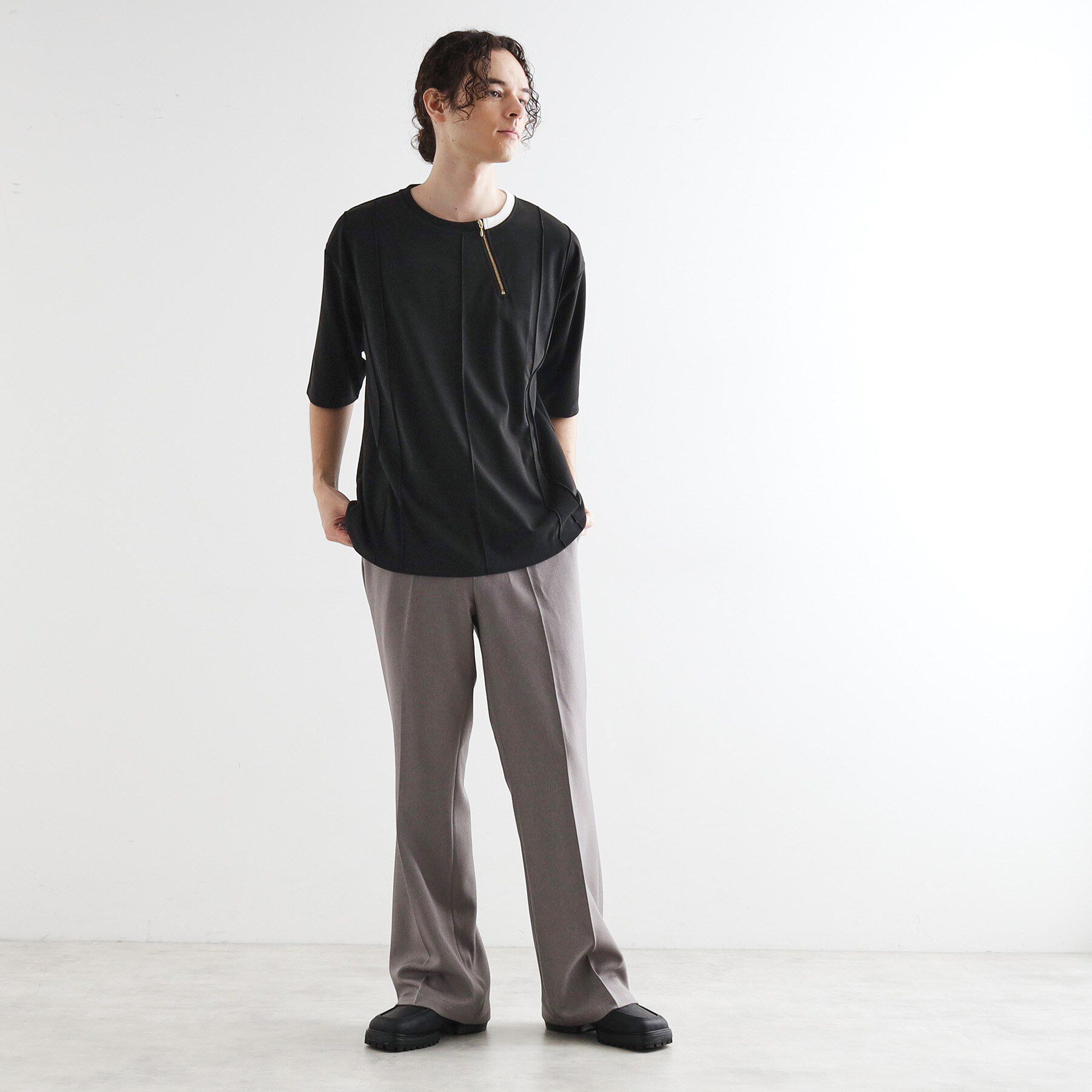 tk.TAKEO KIKUCHI「ストライプタックTシャツ」|Tシャツ・カットソー|