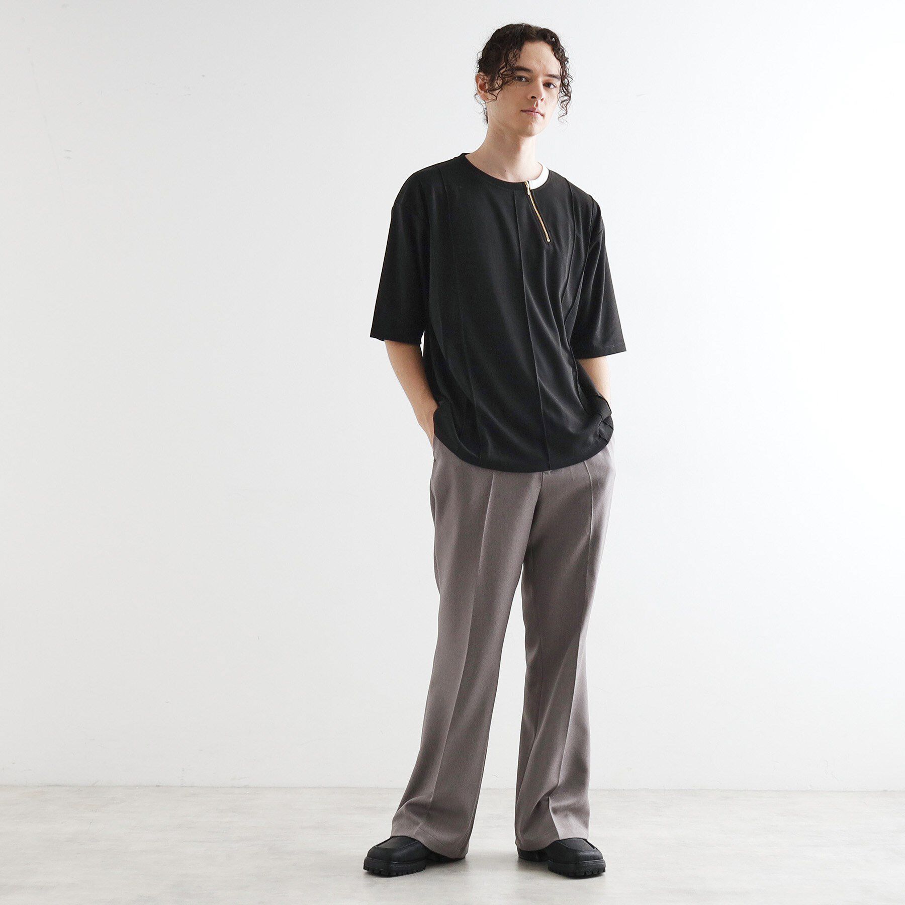 tk.TAKEO KIKUCHI「ストライプタックTシャツ」|Tシャツ・カットソー|