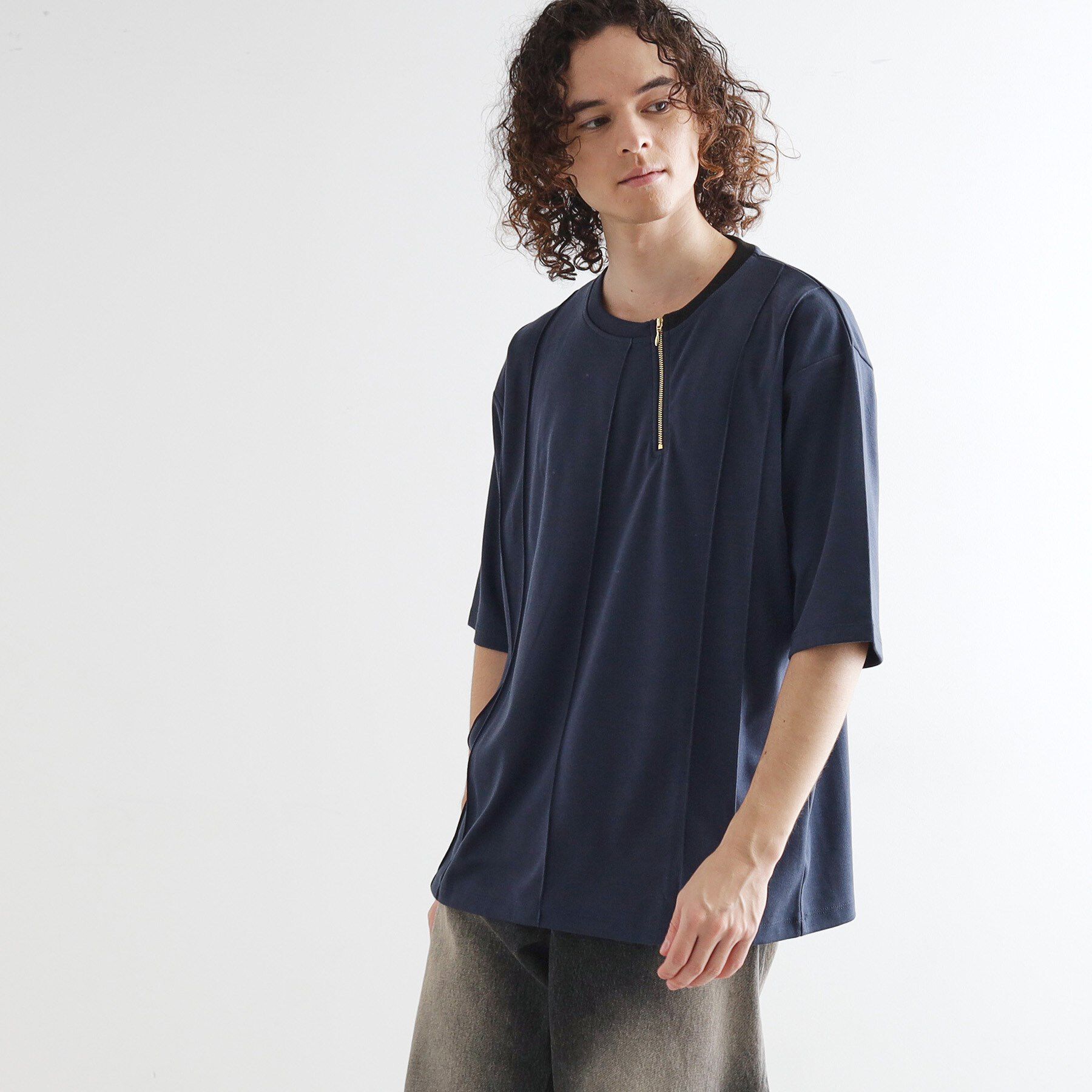 tk.TAKEO KIKUCHI「ストライプタックTシャツ」|Tシャツ・カットソー|