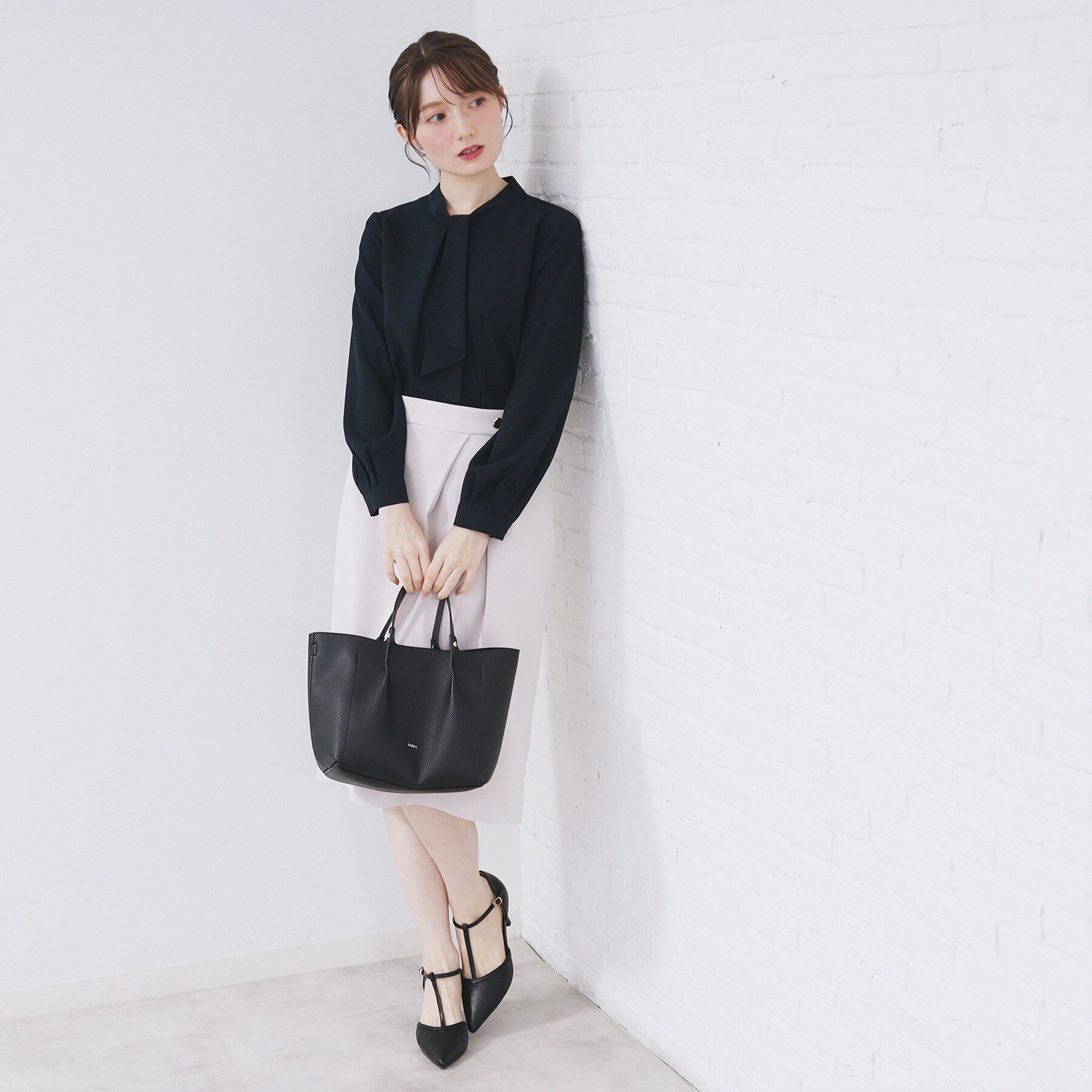 index「ボウタイタックブラウス【洗濯機OK/防シワ】《XS～3L》」|シャツ・ブラウス|