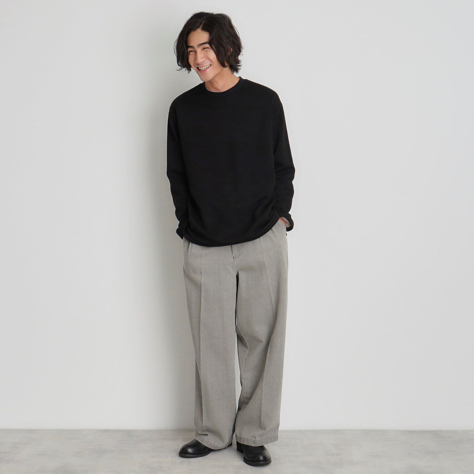 THE SHOP TK「ふくれキルティングフリースプルオーバー」|Tシャツ・カットソー|