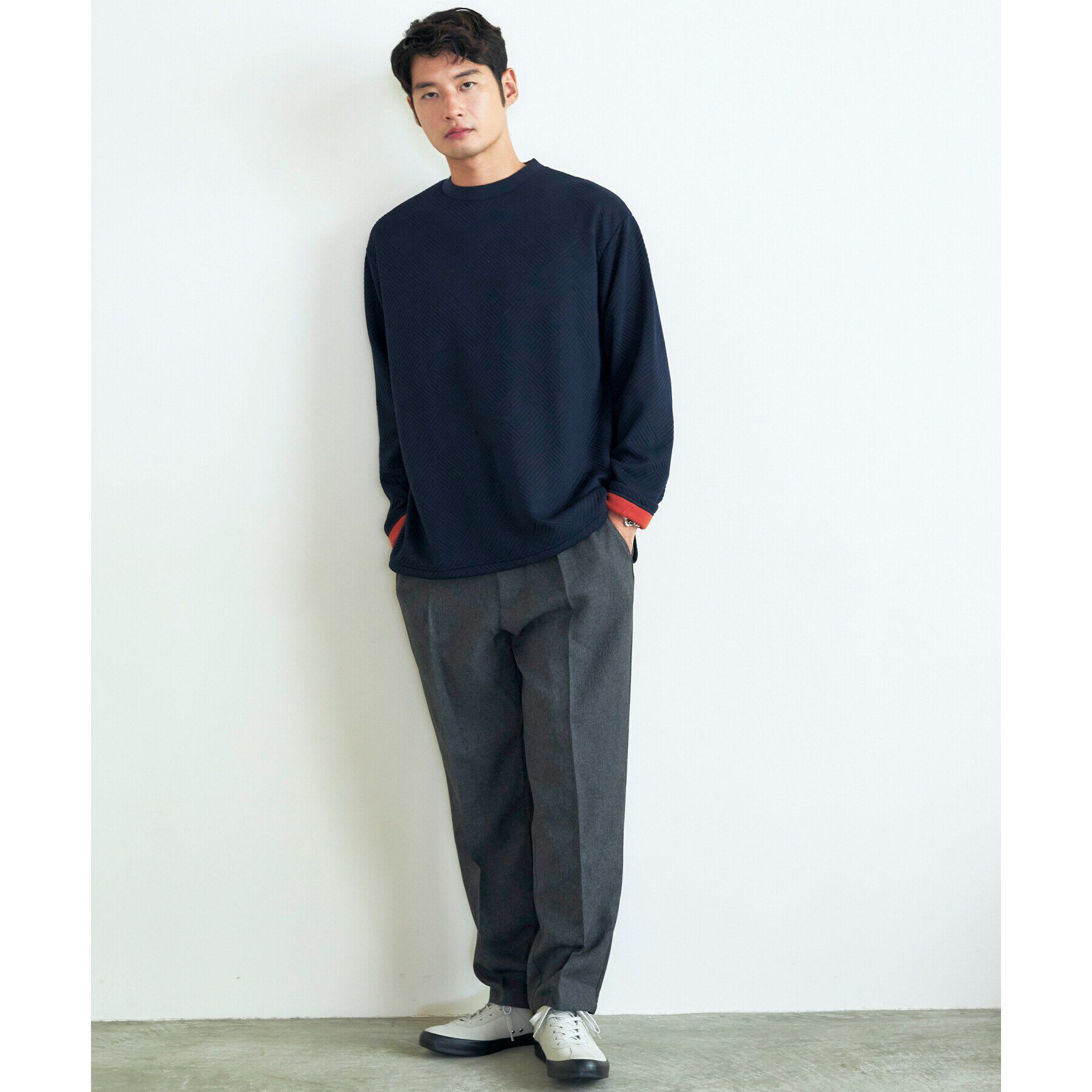 THE SHOP TK「ふくれキルティングフリースプルオーバー」|Tシャツ・カットソー|