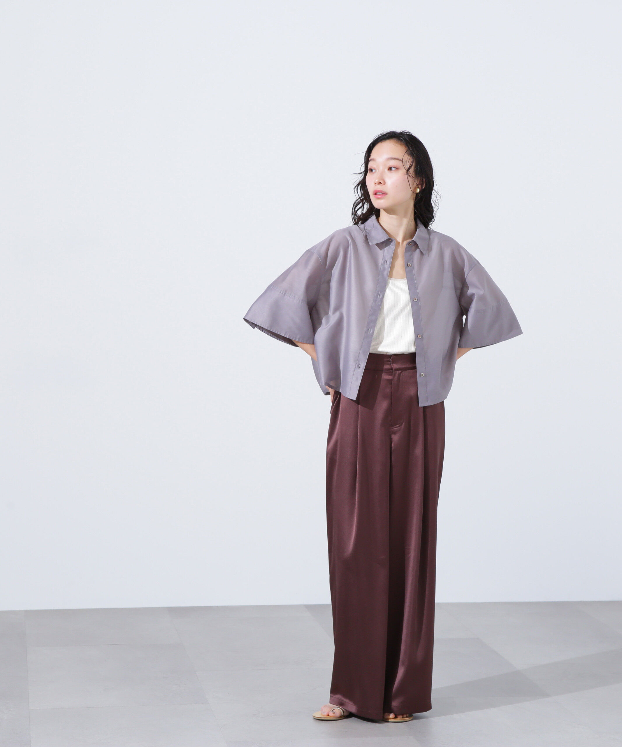  「シアークロップドシャツ」|シャツ・ブラウス|