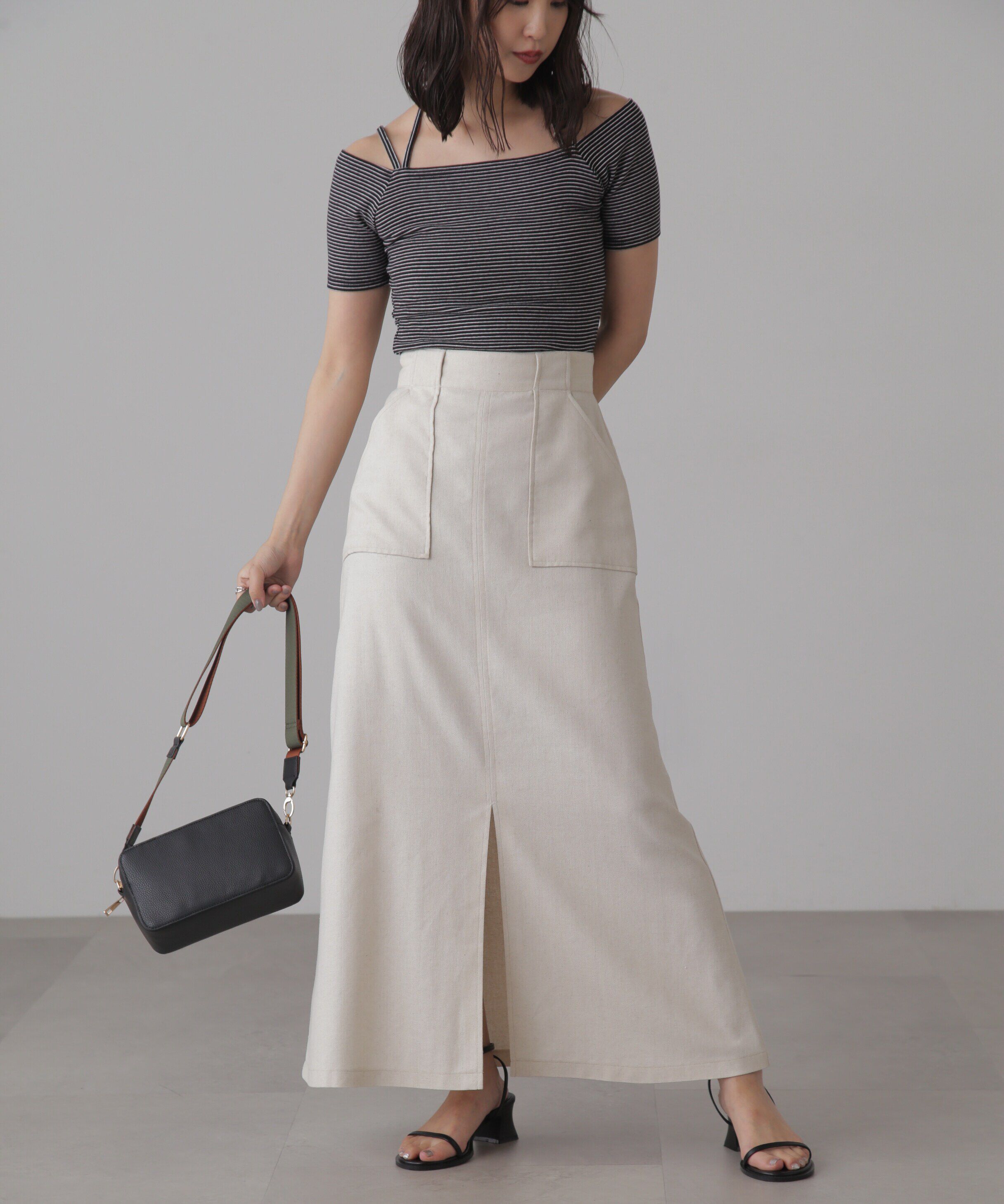  「オフショルホルターネックカットソー」|Tシャツ・カットソー|