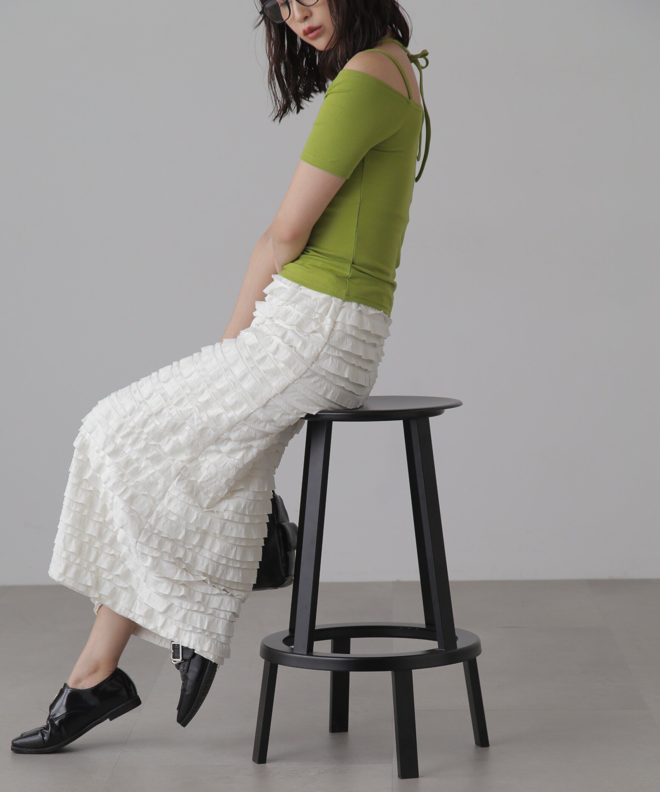  「オフショルホルターネックカットソー」|Tシャツ・カットソー|