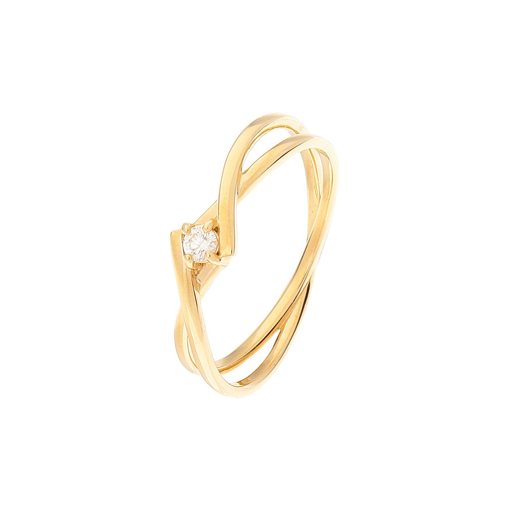 COCOSHNIK「K10ダイヤモンド 4本爪ひし形クロス リング」|リング|