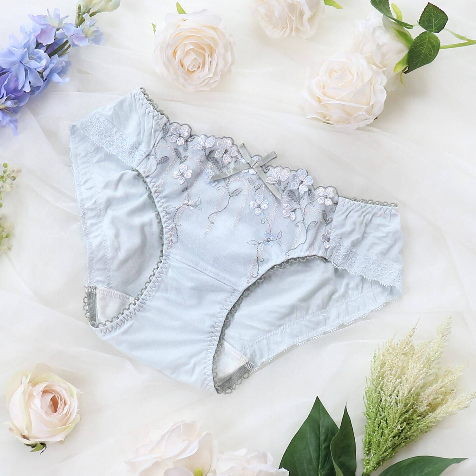 Risa Magli「メルティ サニタリーショーツ」|インナー|ブルー(090)