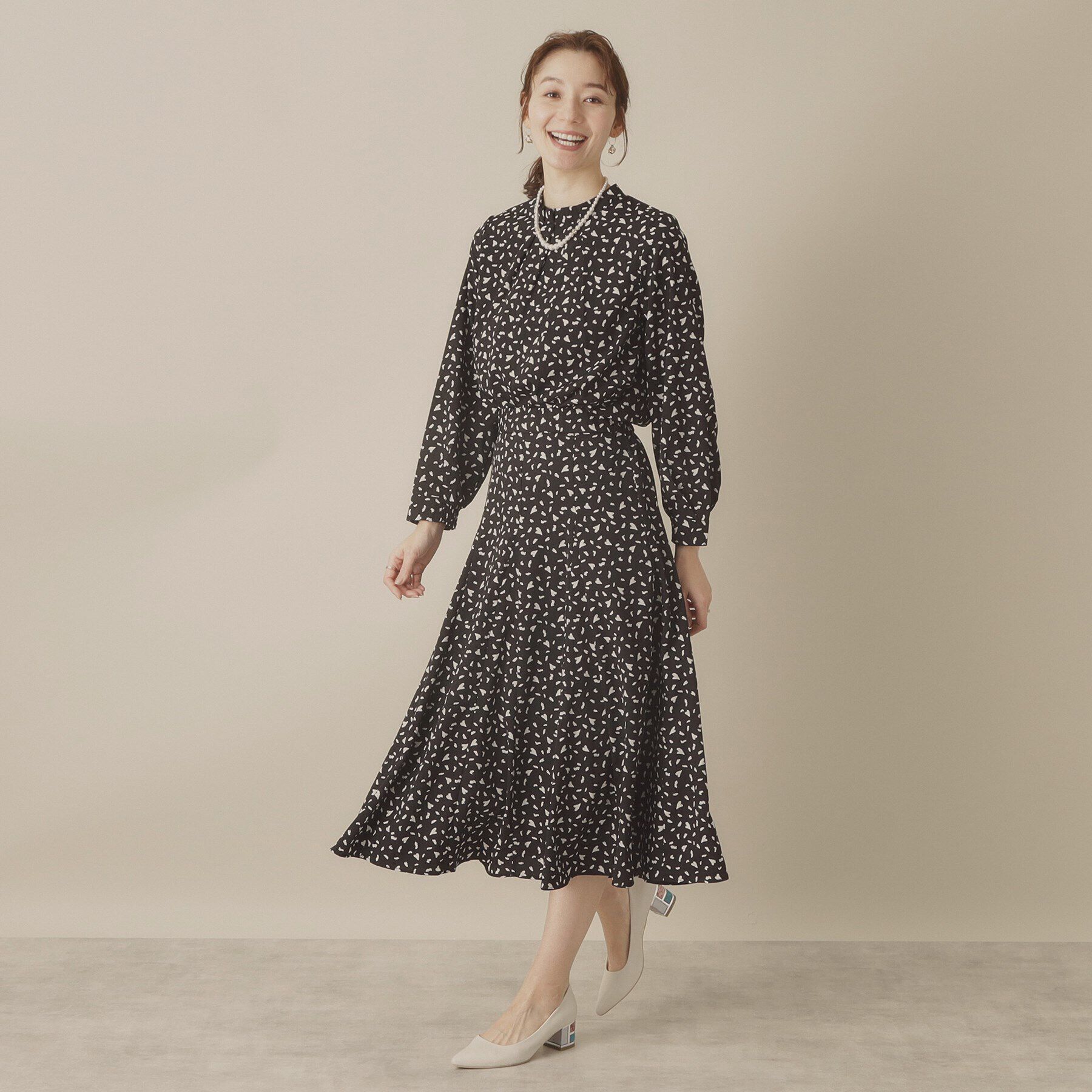 ITS&rsquo;DEMO「【手洗い可／セットアップ可／ウエストゴム】ハートプリントスカート」|スカート|