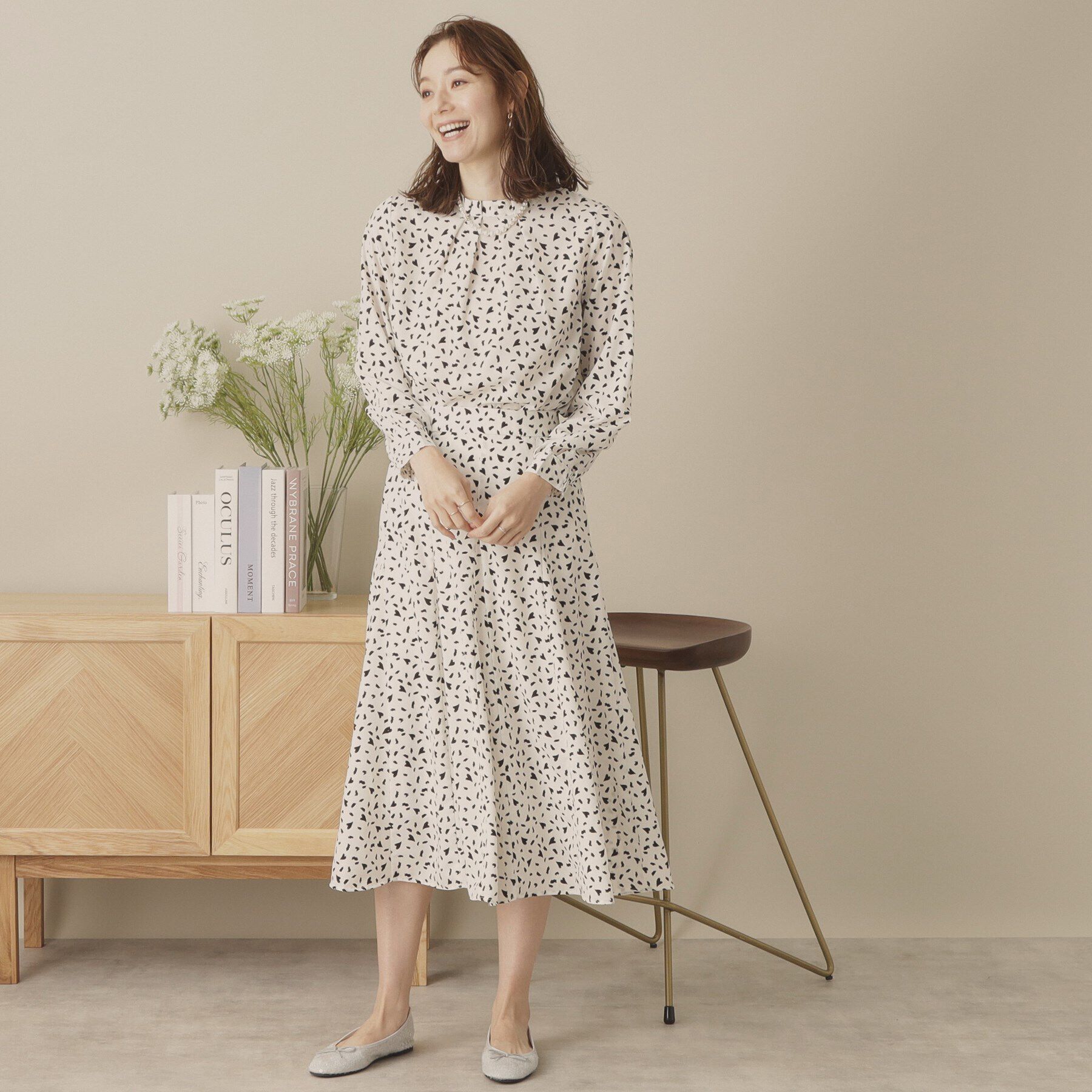 ITS&rsquo;DEMO「【手洗い可／セットアップ可／ウエストゴム】ハートプリントスカート」|スカート|