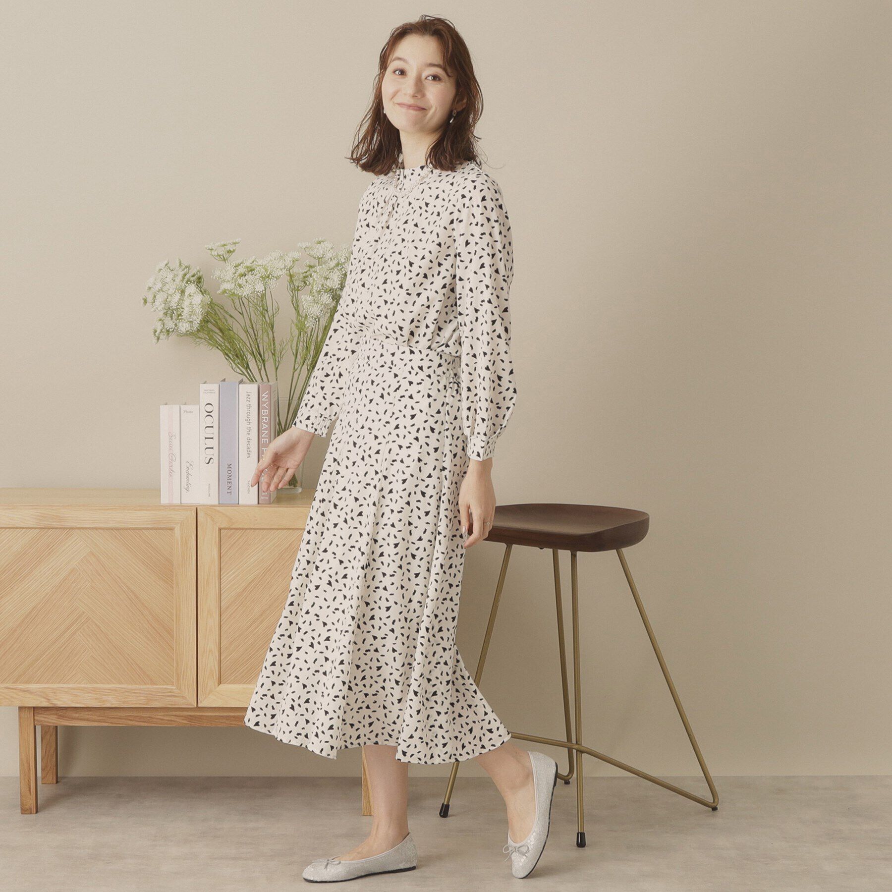 ITS&rsquo;DEMO「【手洗い可／セットアップ可／ウエストゴム】ハートプリントスカート」|スカート|