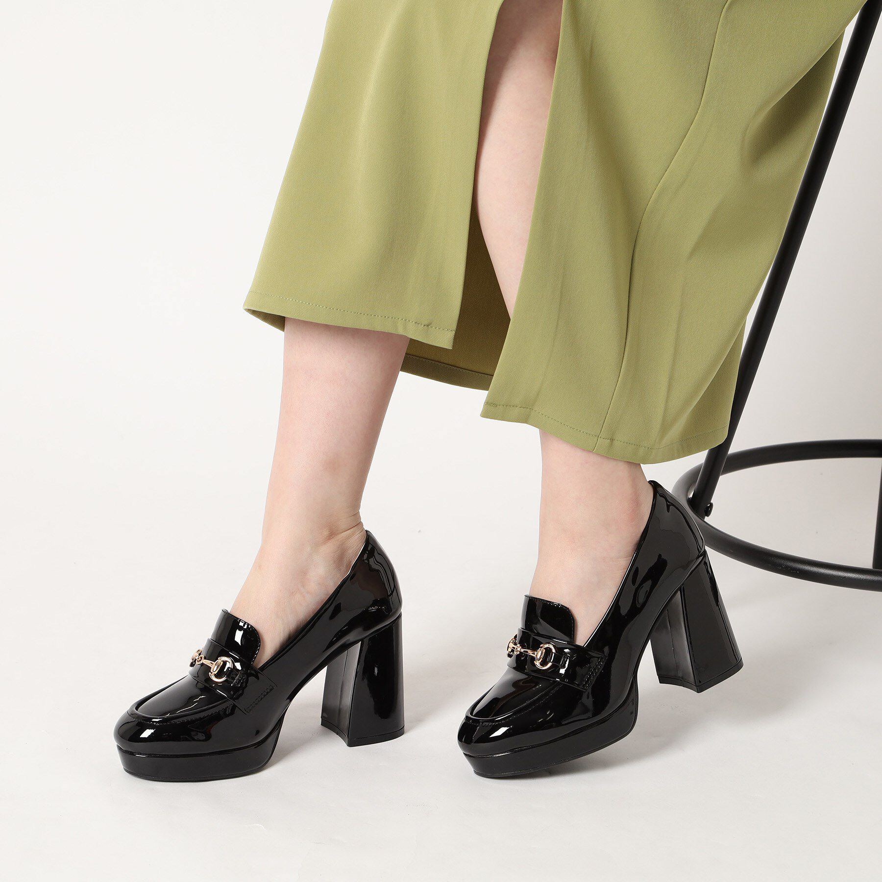 ESPERANZA「厚底ヒールアップローファー 24SS」|パンプス|