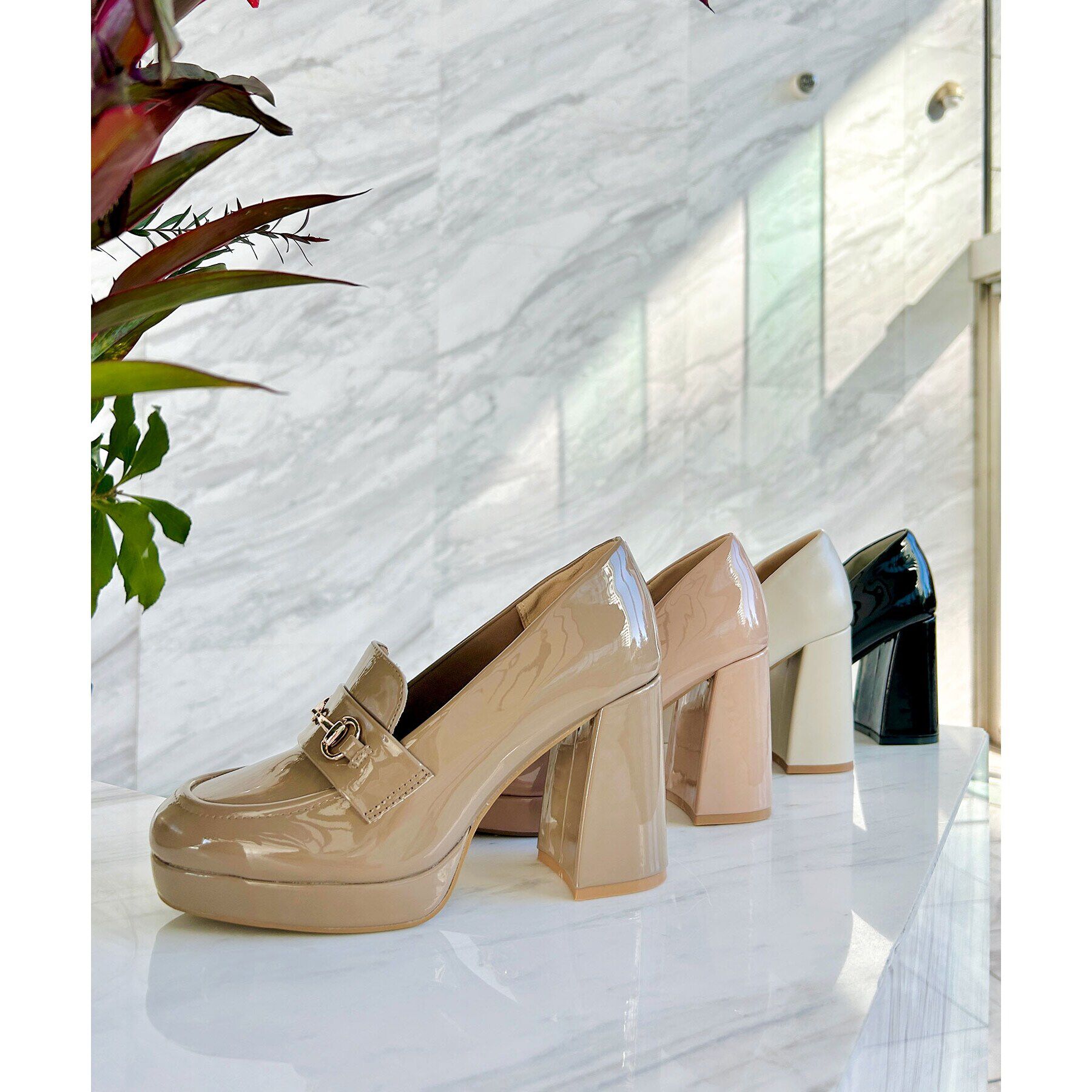 ESPERANZA「厚底ヒールアップローファー 24SS」|パンプス|