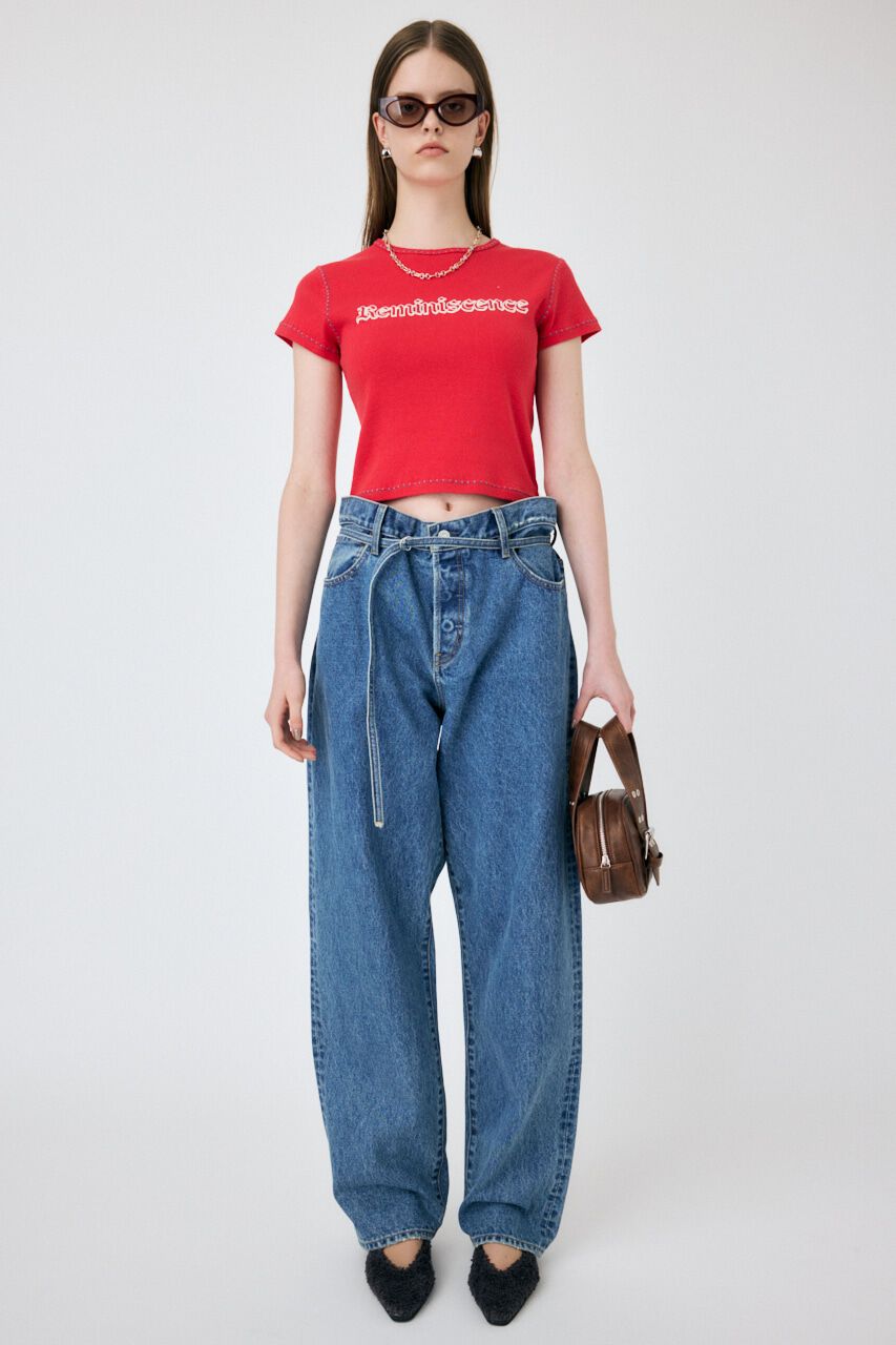 MOUSSY「CONTRAST ステッチ Tシャツ」|Tシャツ・カットソー|