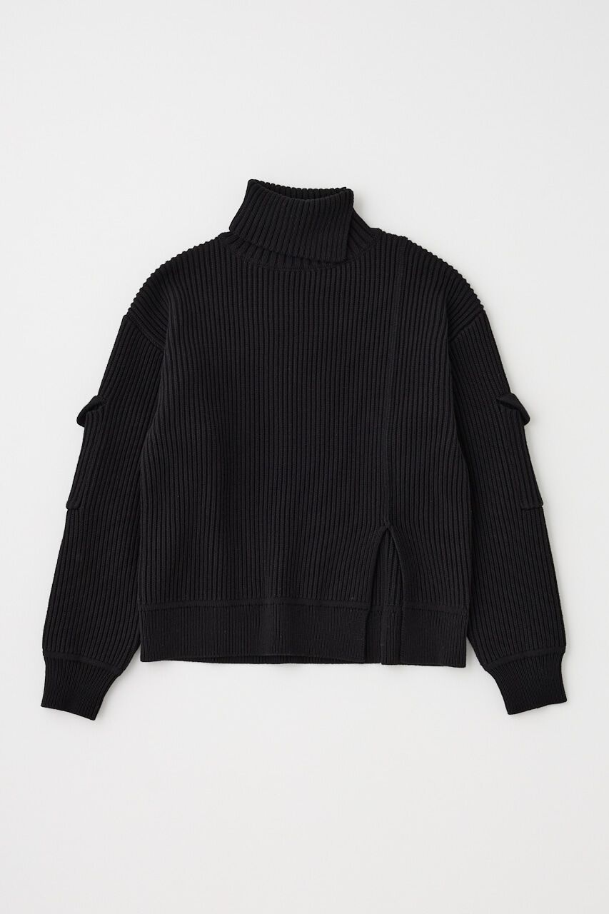 MOUSSY「SLIT ハイネックセーター」|ニット・セーター|