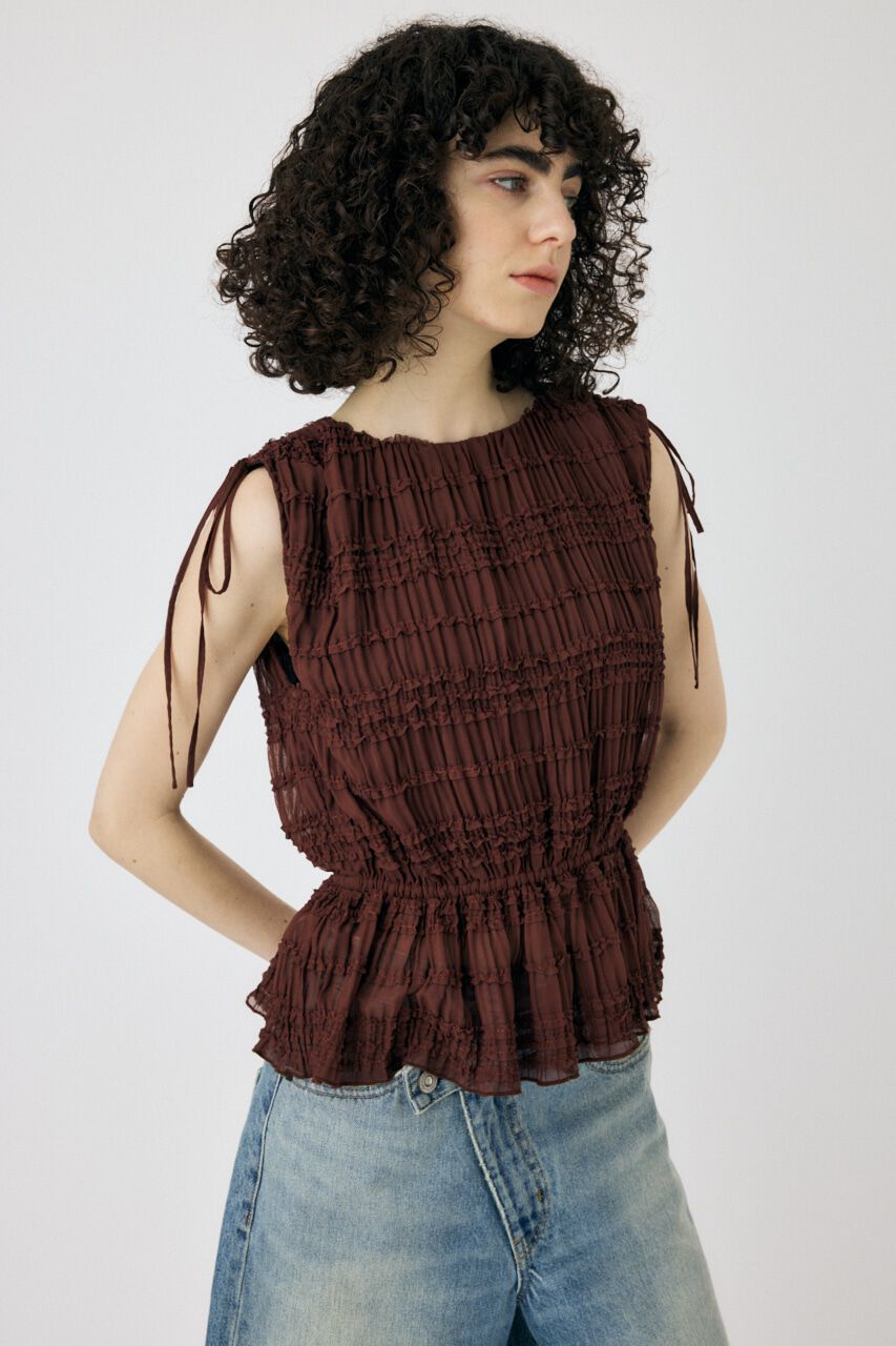 MOUSSY「FRILL CHIFFON ブラウス」|シャツ・ブラウス|