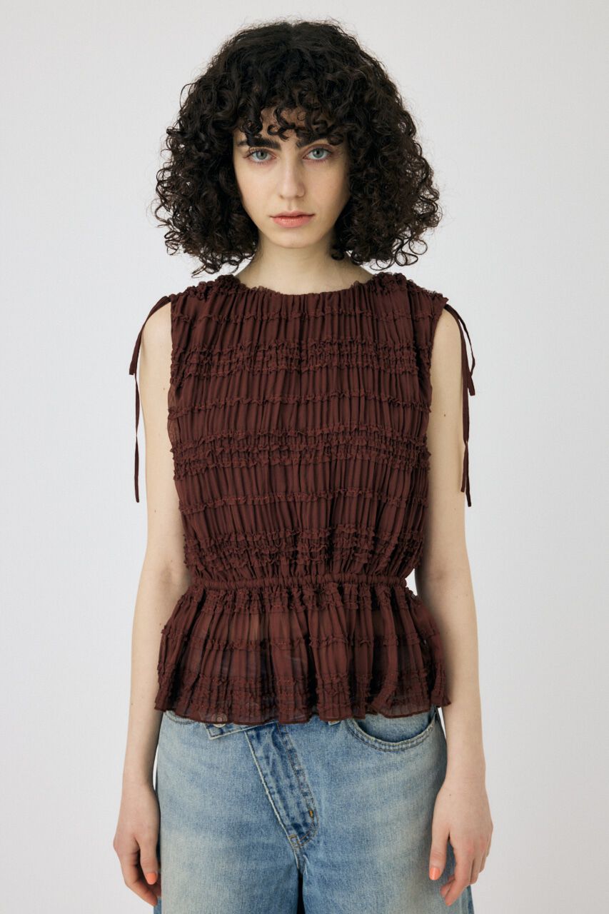 MOUSSY「FRILL CHIFFON ブラウス」|シャツ・ブラウス|