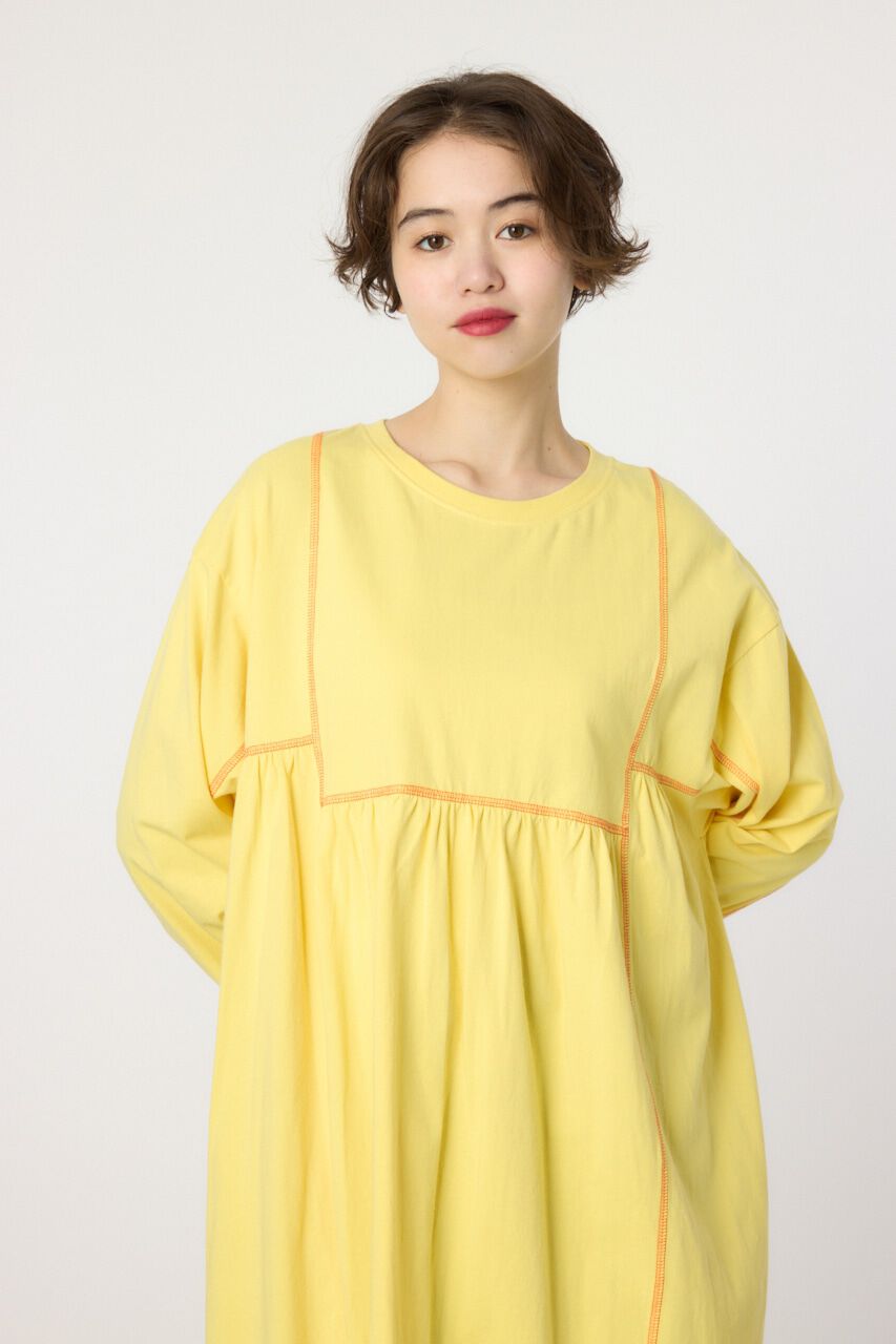 RODEO CROWNS「配色ステッチティアードマキシワンピース」|ワンピース|