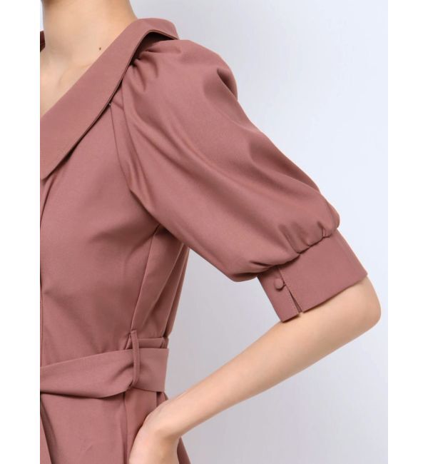 RESEXXY「アシメカラーシャツミニワンピース」|ワンピース|