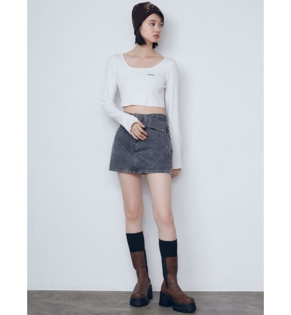 EMODA「プレートクロップトップ」|Tシャツ・カットソー|