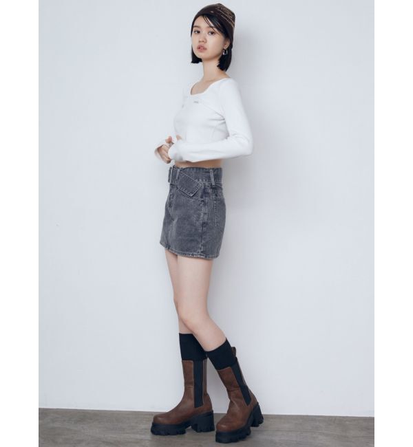 EMODA「プレートクロップトップ」|Tシャツ・カットソー|