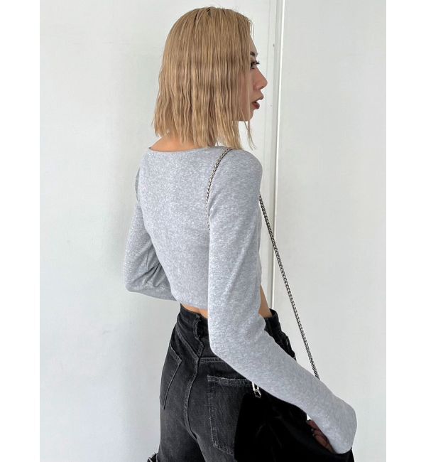 EMODA「プレートクロップトップ」|Tシャツ・カットソー|