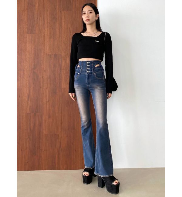 EMODA「プレートクロップトップ」|Tシャツ・カットソー|