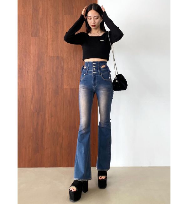 EMODA「プレートクロップトップ」|Tシャツ・カットソー|