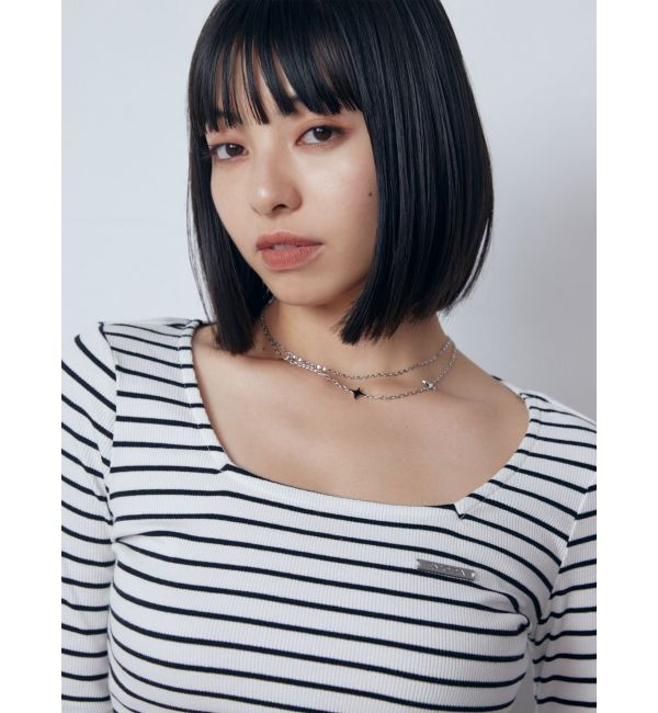 EMODA「プレートクロップトップ」|Tシャツ・カットソー|