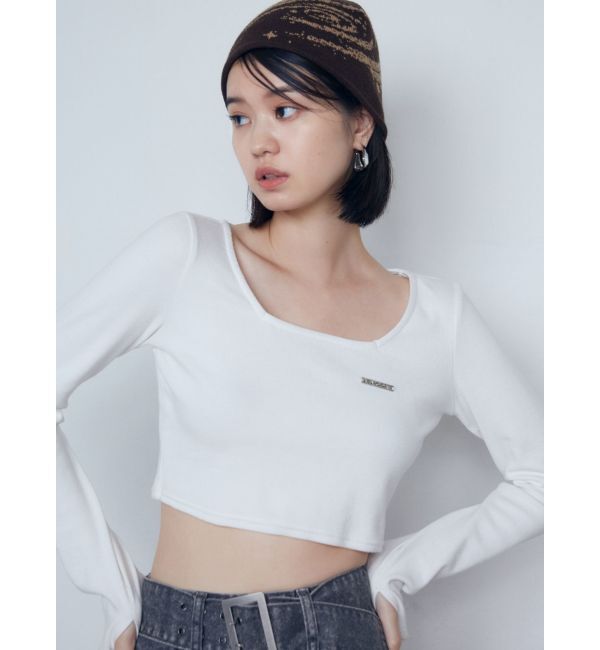 EMODA「プレートクロップトップ」|Tシャツ・カットソー|