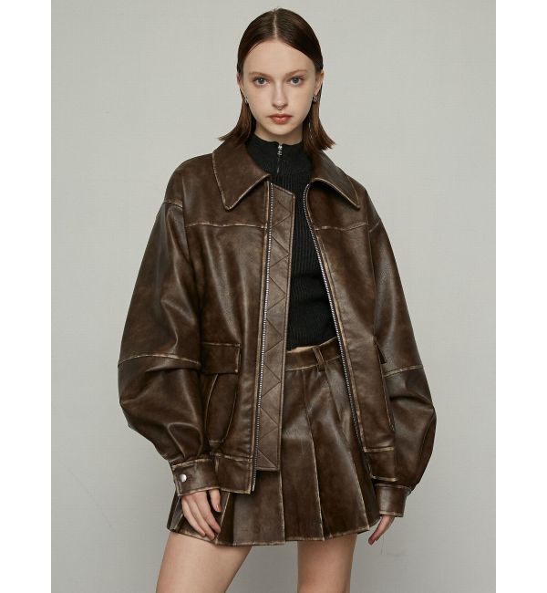 EMODA「ヴィンテージライクオーバーブルゾン」|ブルゾン・スタジャン|