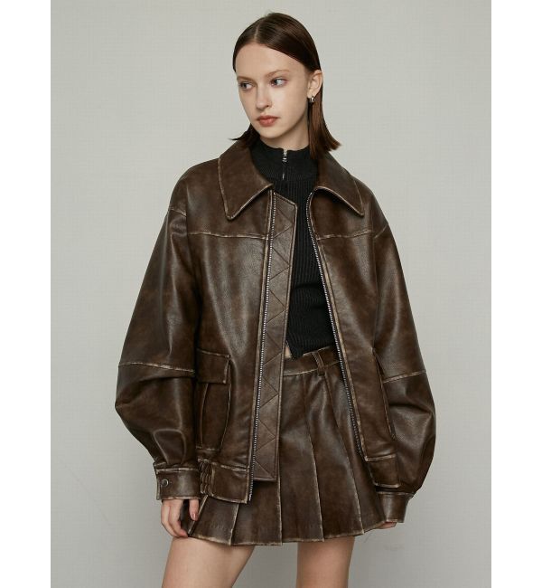 EMODA「ヴィンテージライクオーバーブルゾン」|ブルゾン・スタジャン|