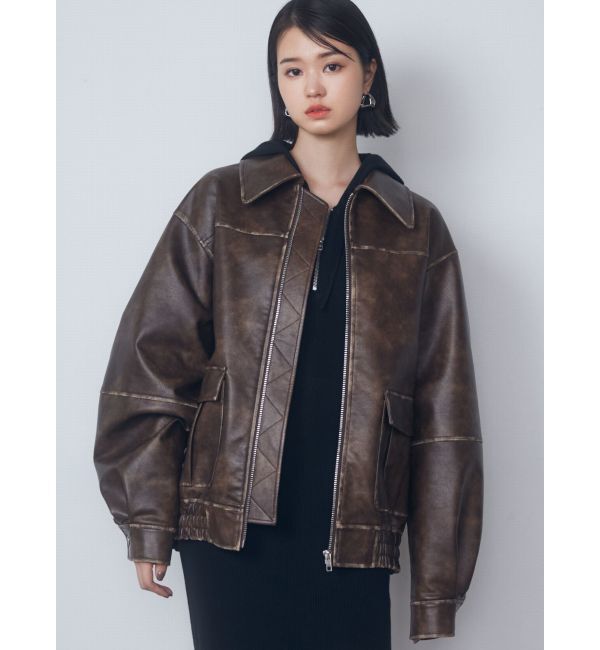 EMODA「ヴィンテージライクオーバーブルゾン」|ブルゾン・スタジャン|