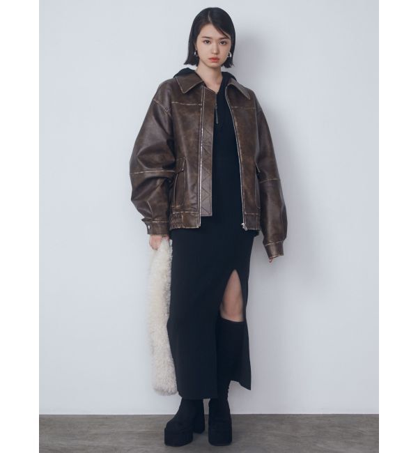 EMODA「ヴィンテージライクオーバーブルゾン」|ブルゾン・スタジャン|