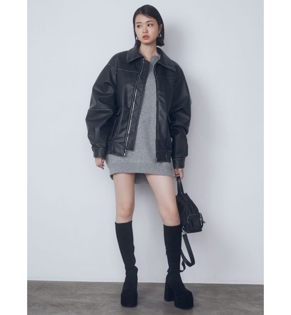 EMODA「ヴィンテージライクオーバーブルゾン」|ブルゾン・スタジャン|