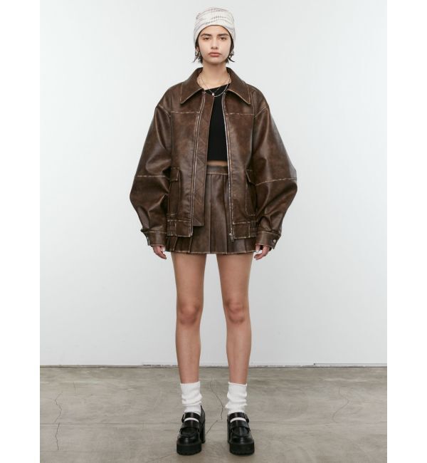 EMODA「ヴィンテージライクオーバーブルゾン」|ブルゾン・スタジャン|