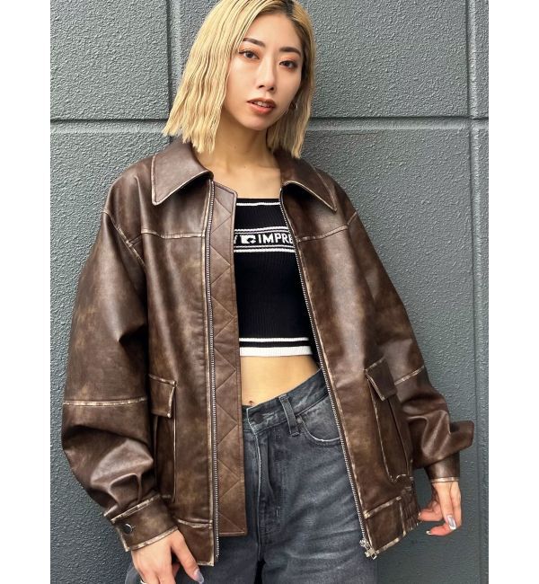 EMODA「ヴィンテージライクオーバーブルゾン」|ブルゾン・スタジャン|